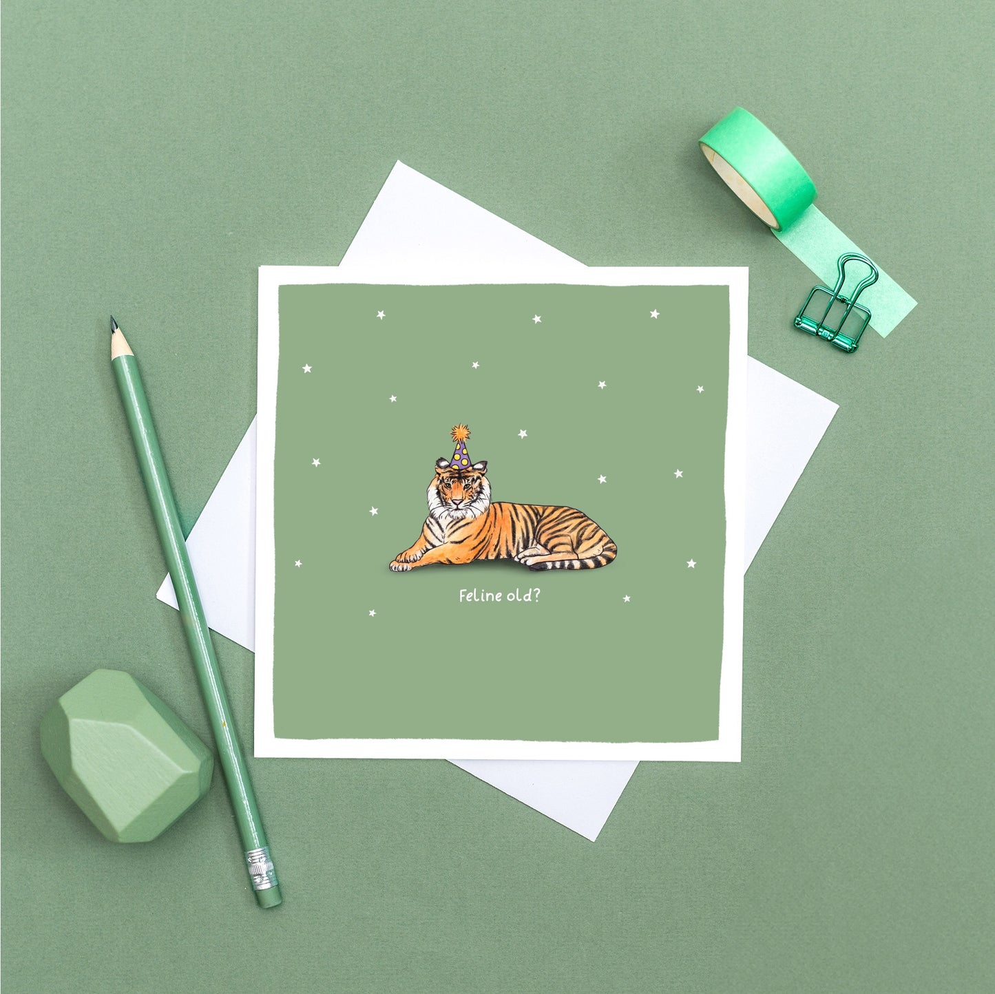 Feline Old? Tiger Birthday Card