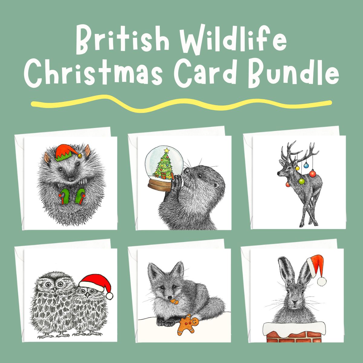 British Wildlife Christmas Card Bundle