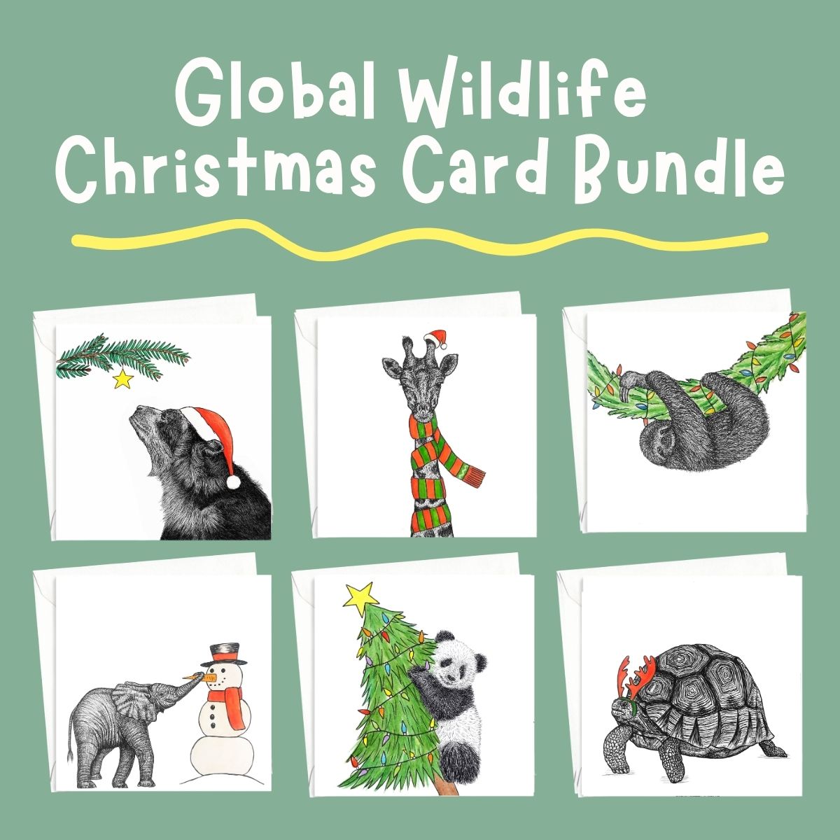 Global Wildlife Christmas Card Bundle
