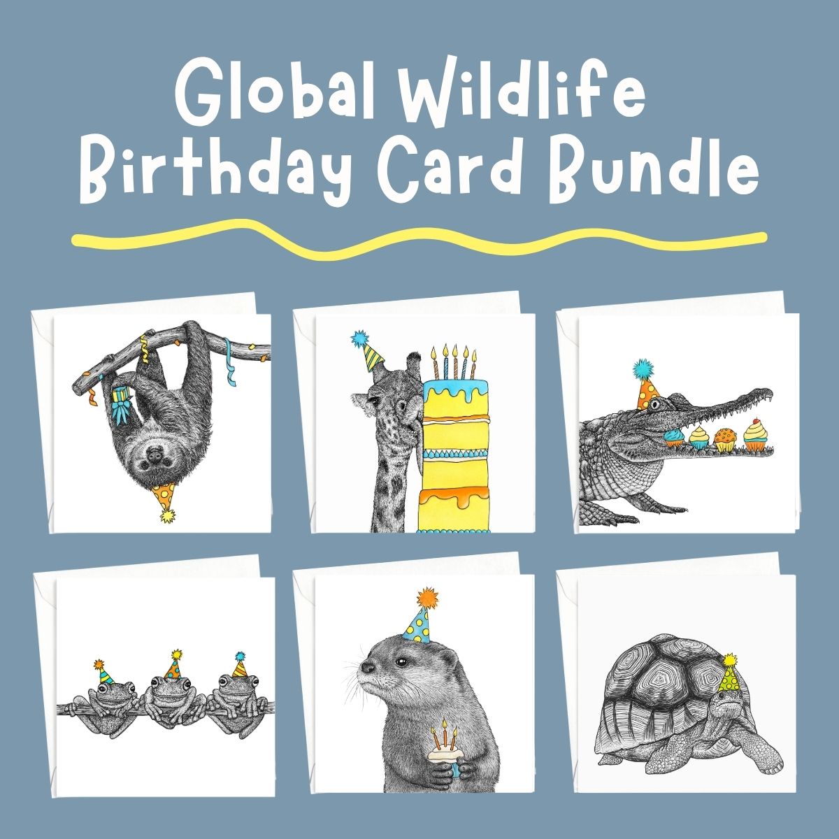 Global Wildlife Birthday Card Bundle