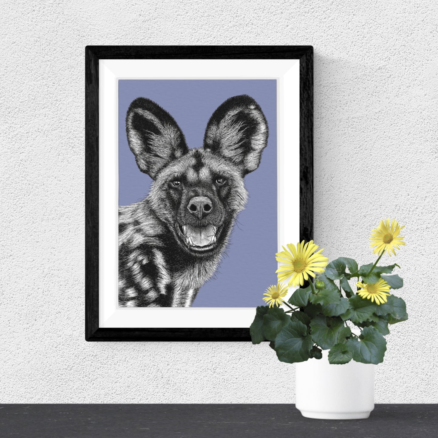 African painted dog art print