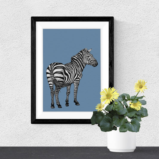 Zebra art print