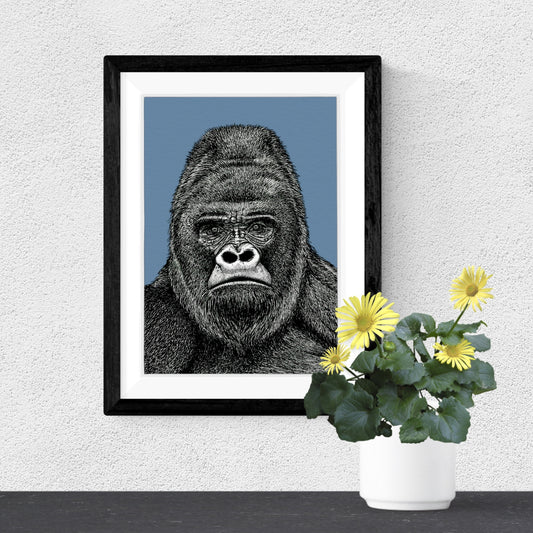 Gorilla art print