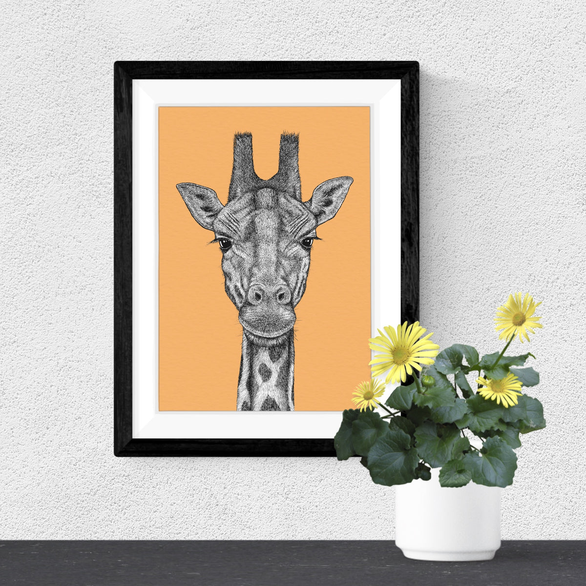 Giraffe art print