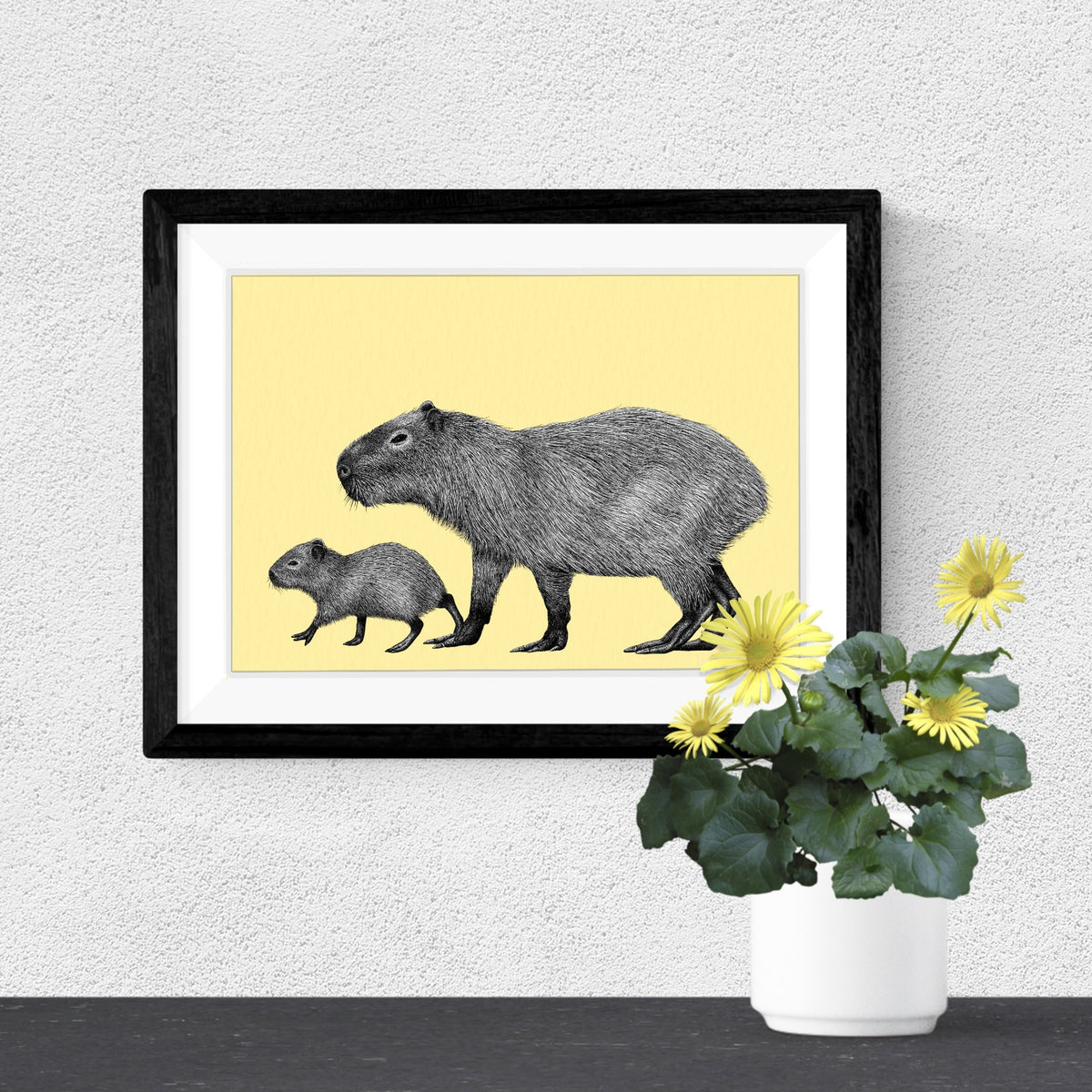 Capybara art print