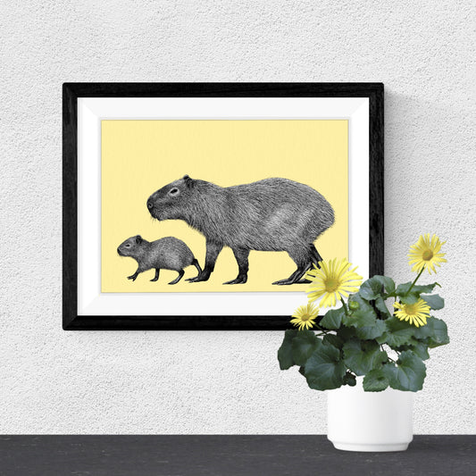 Capybara art print