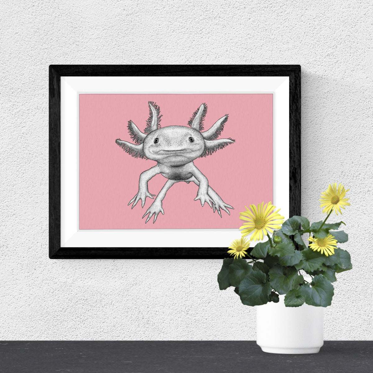 Axolotl art print