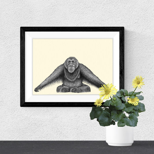Sumatran orangutan art print