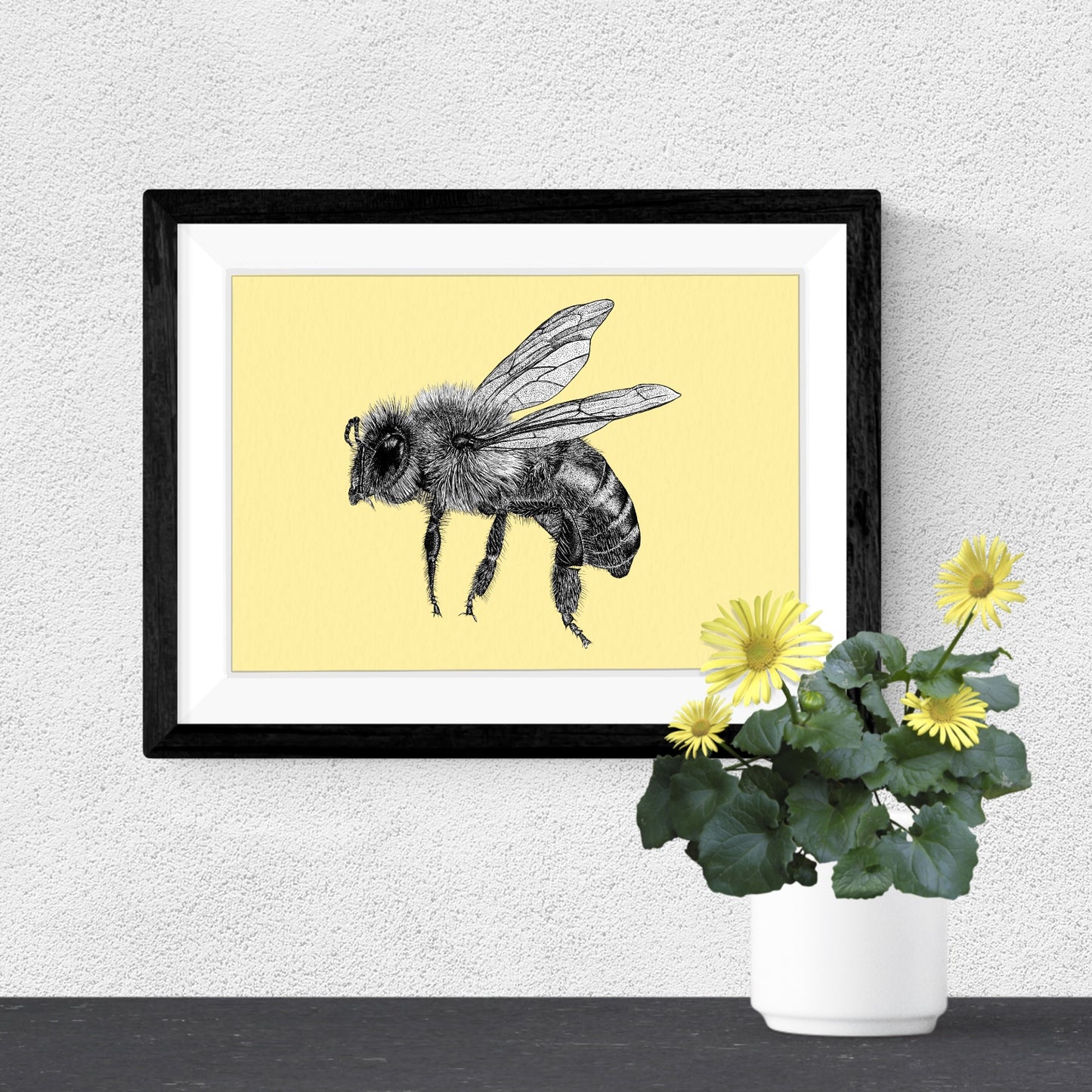 Honey bee art print