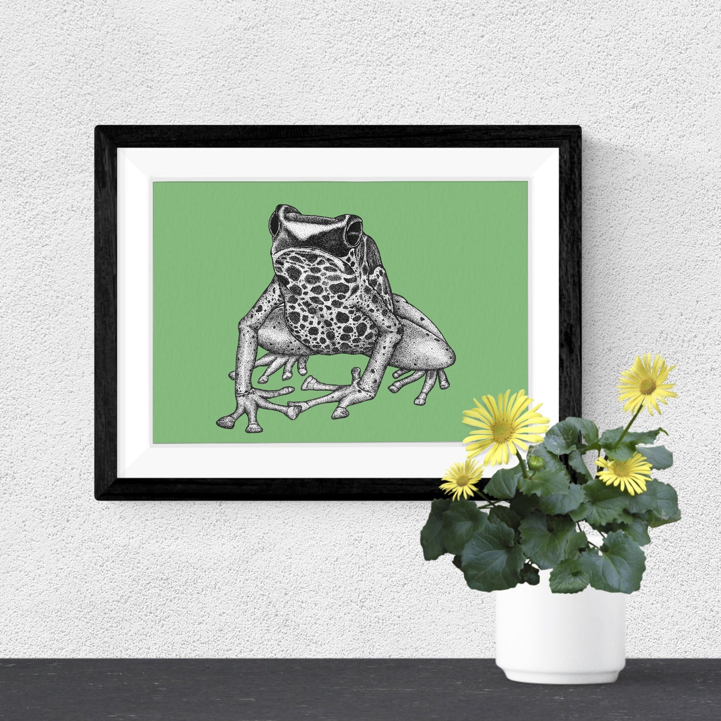 Dyeing dart frog art print
