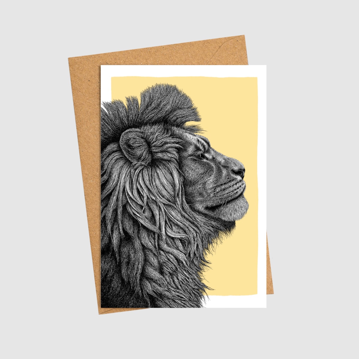African lion note card