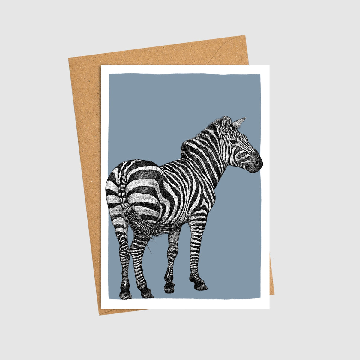 Zebra note card