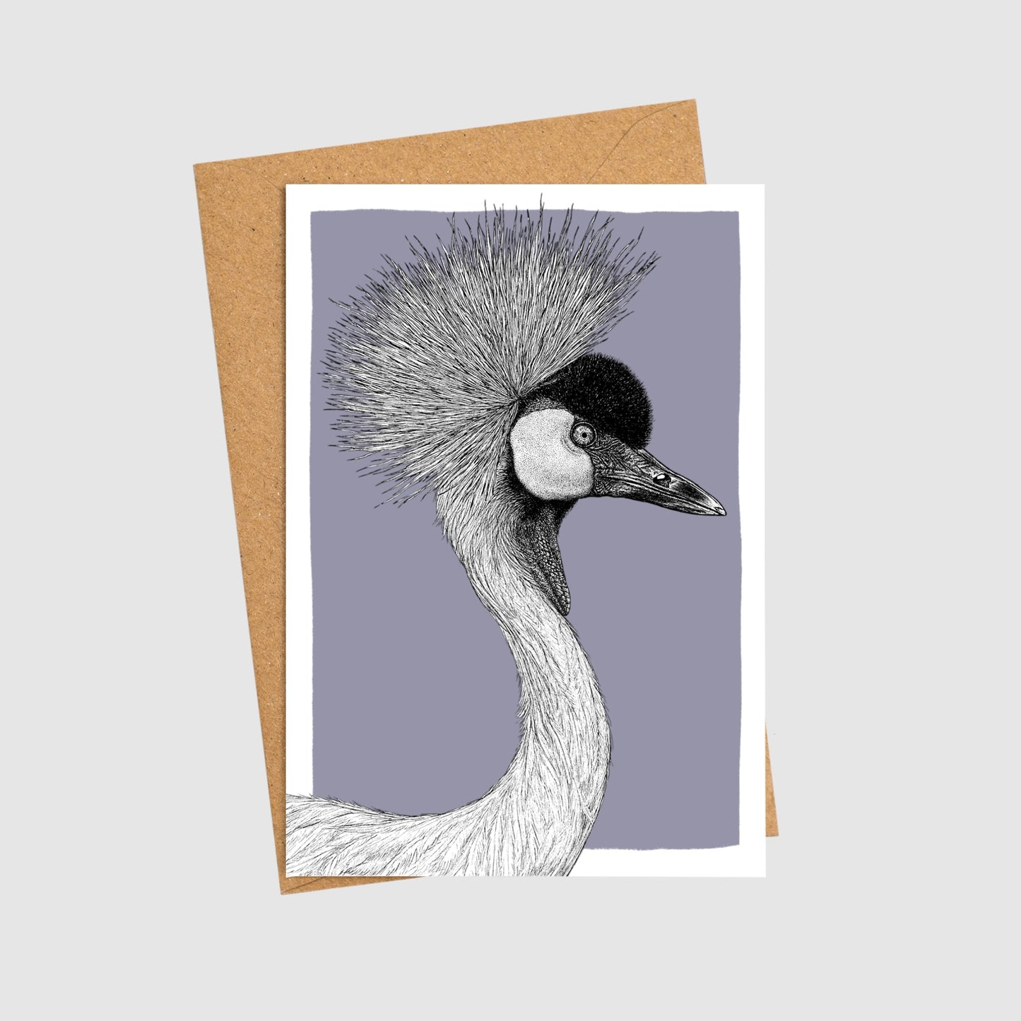 African crowned crane note card
