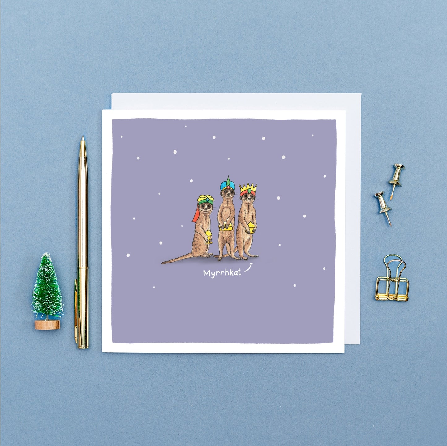 Myrrhkat Christmas Pun Card