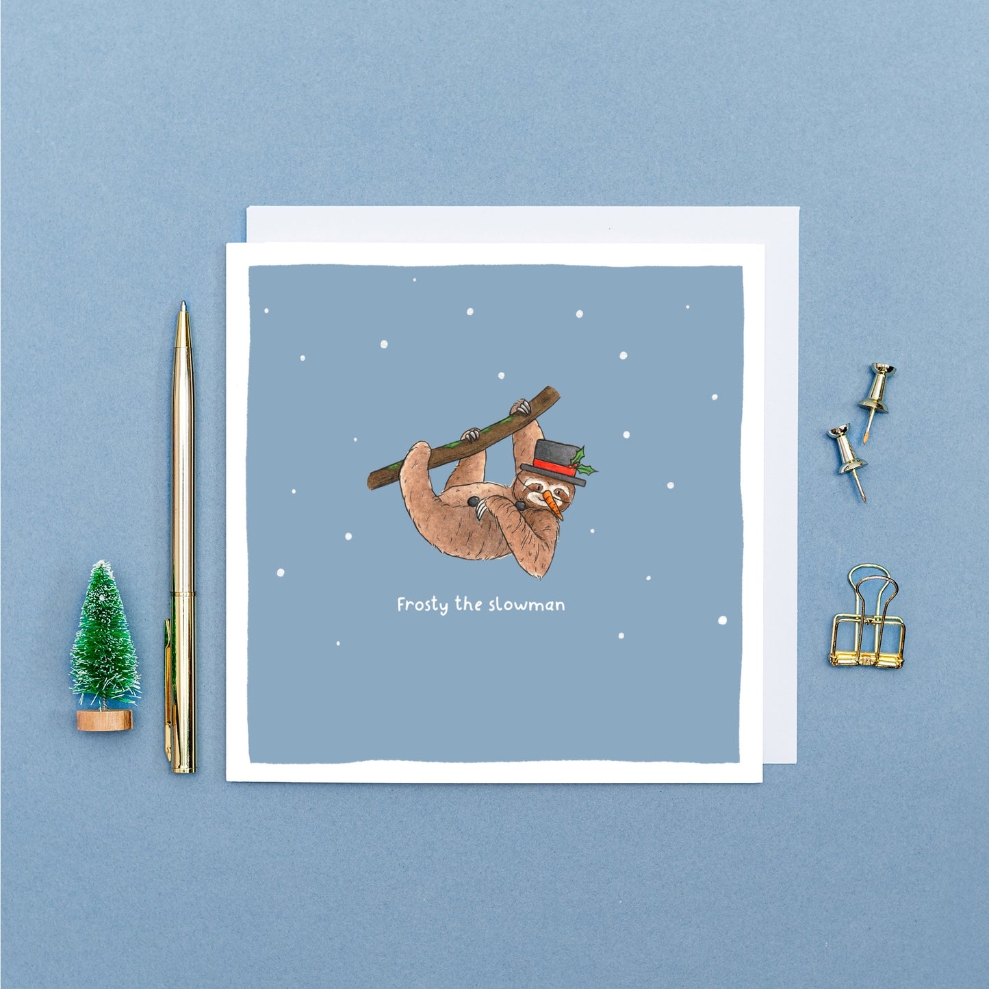 Frosty the Slowman Christmas Pun Card