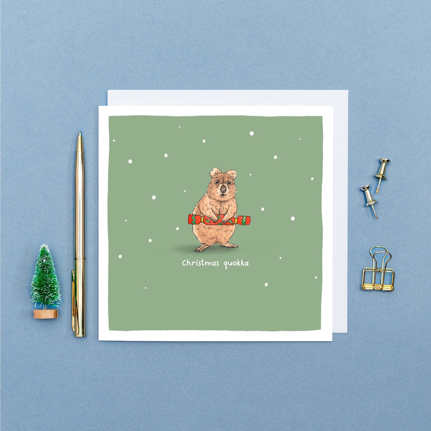 Christmas Quokka Pun Card