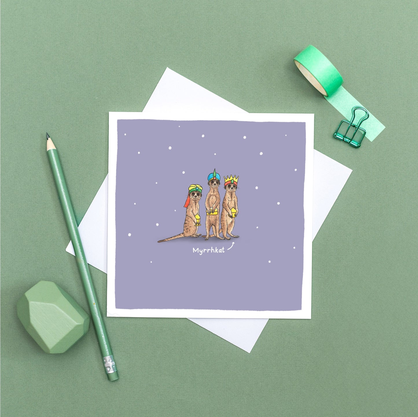 Myrrhkat Christmas Pun Card