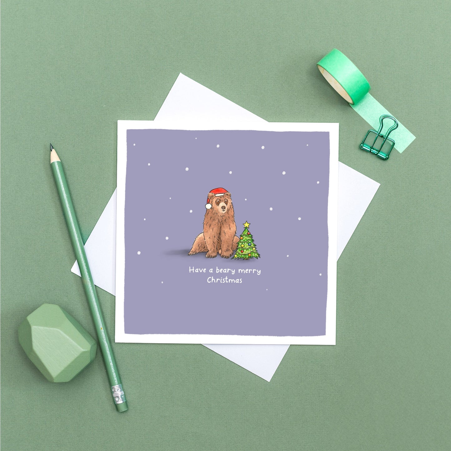 Have a Beary Merry Christmas Pun Card