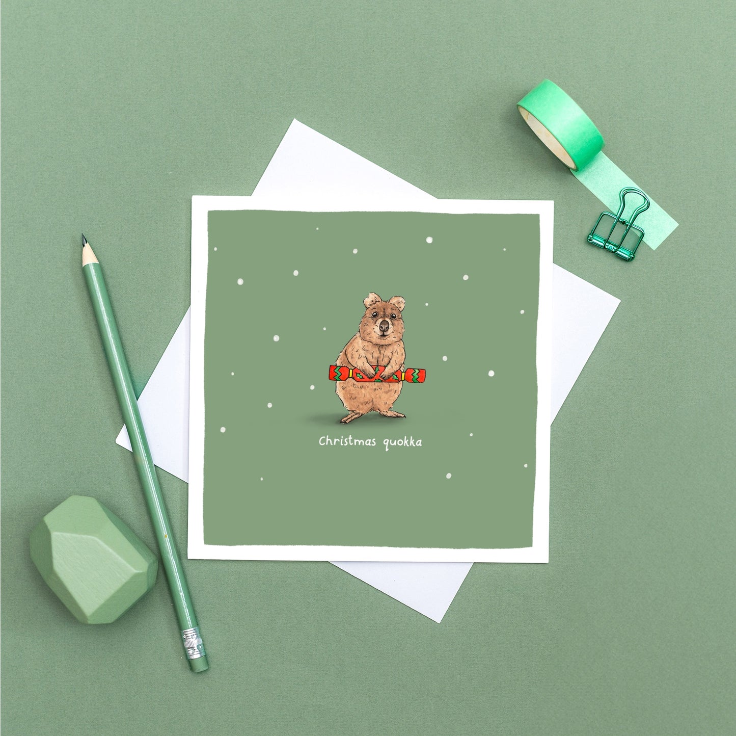 Christmas Quokka Pun Card
