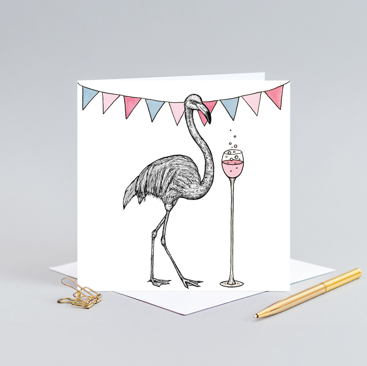 Flamingo celebration card