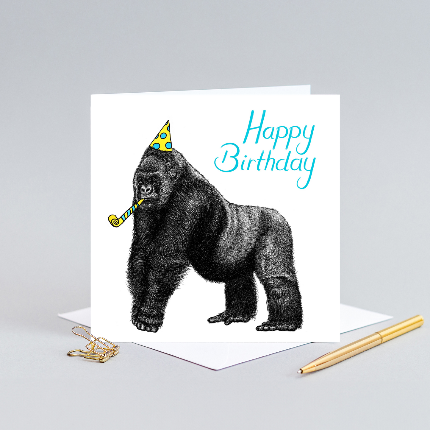 Silverback gorilla Birthday card