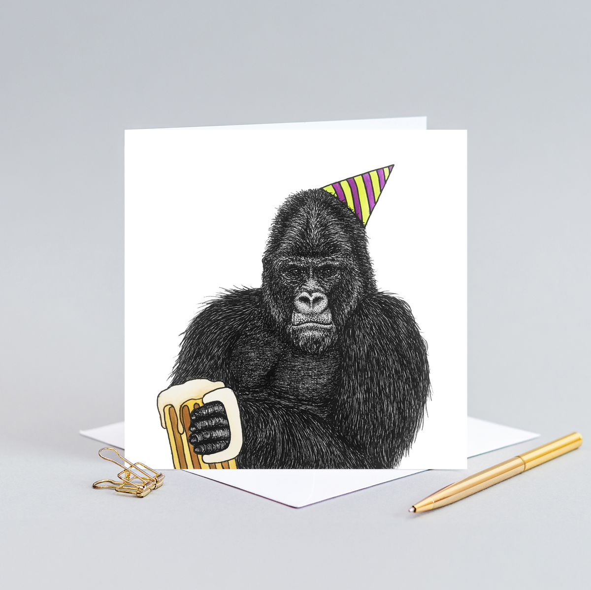 Grumpy gorilla card