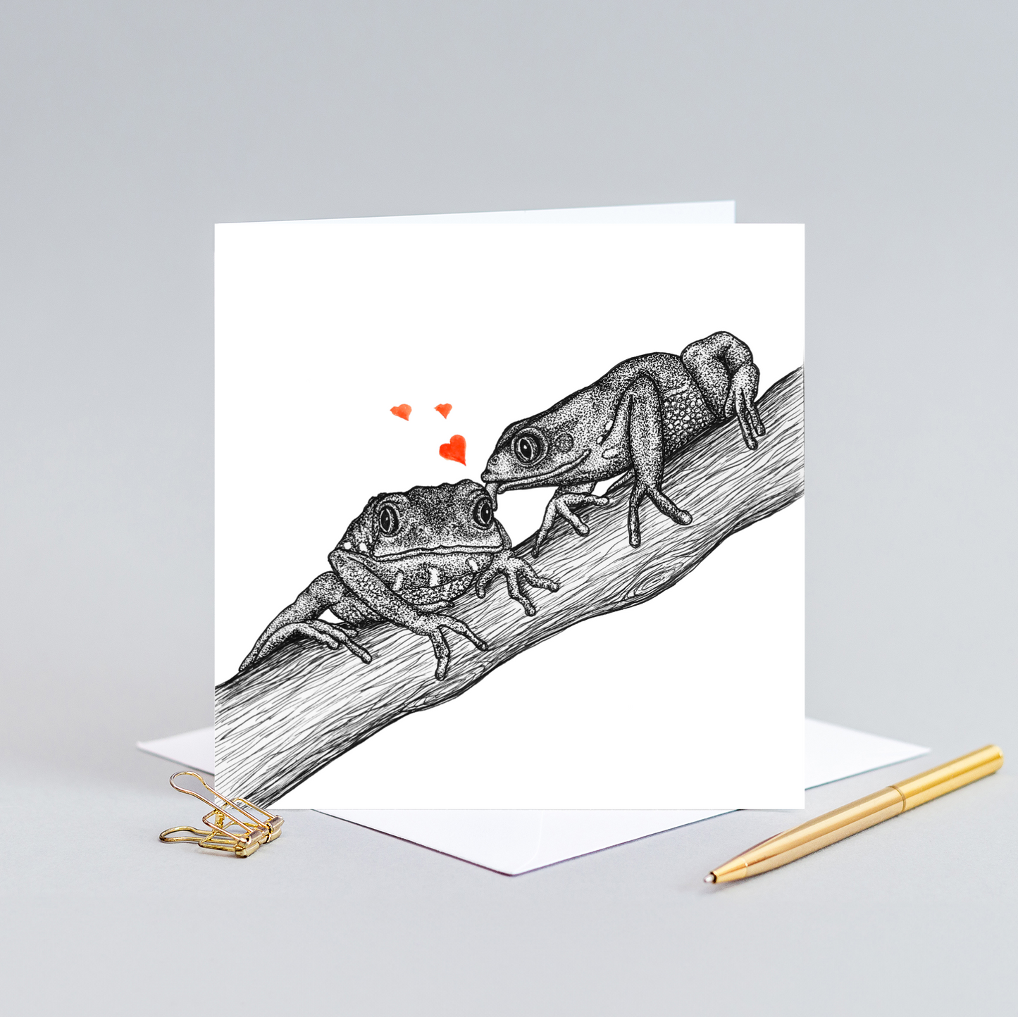 Frog love greetings card