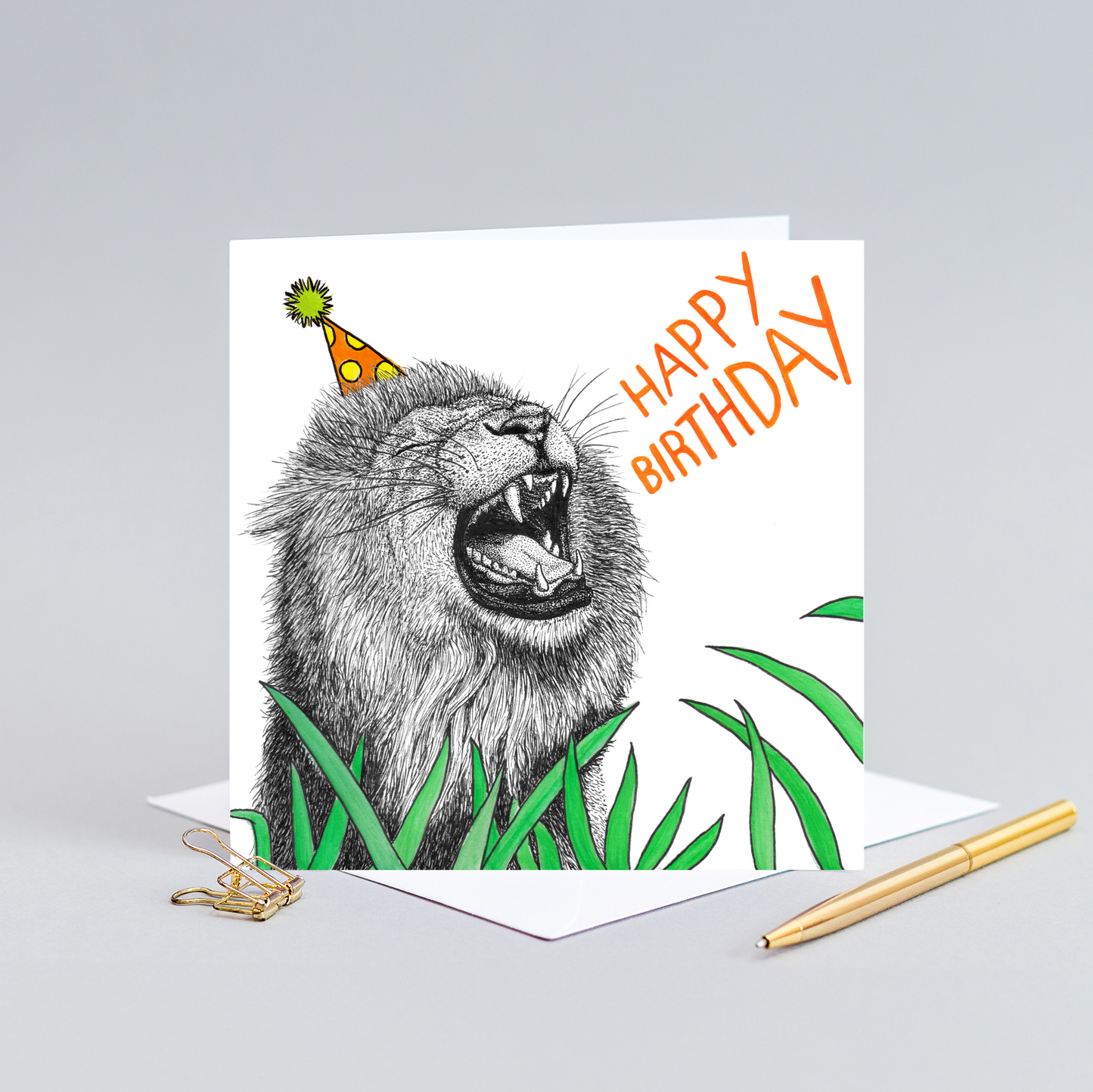 Birthday lion card