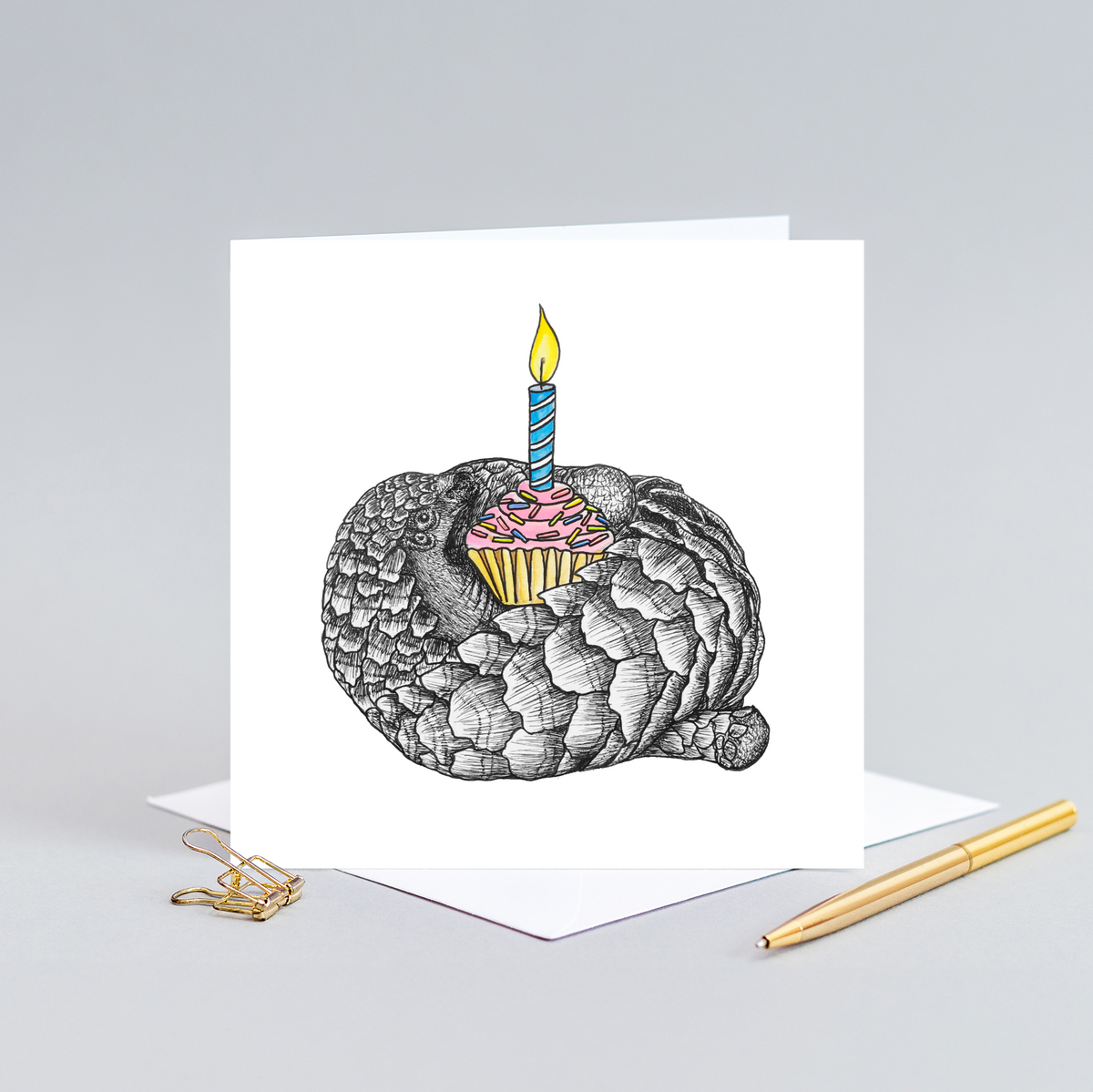 Pangolin Birthday card
