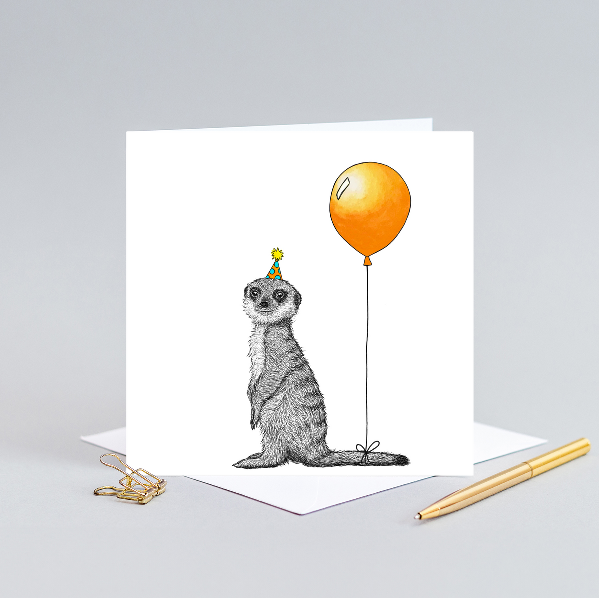 Baby meerkat birthday card