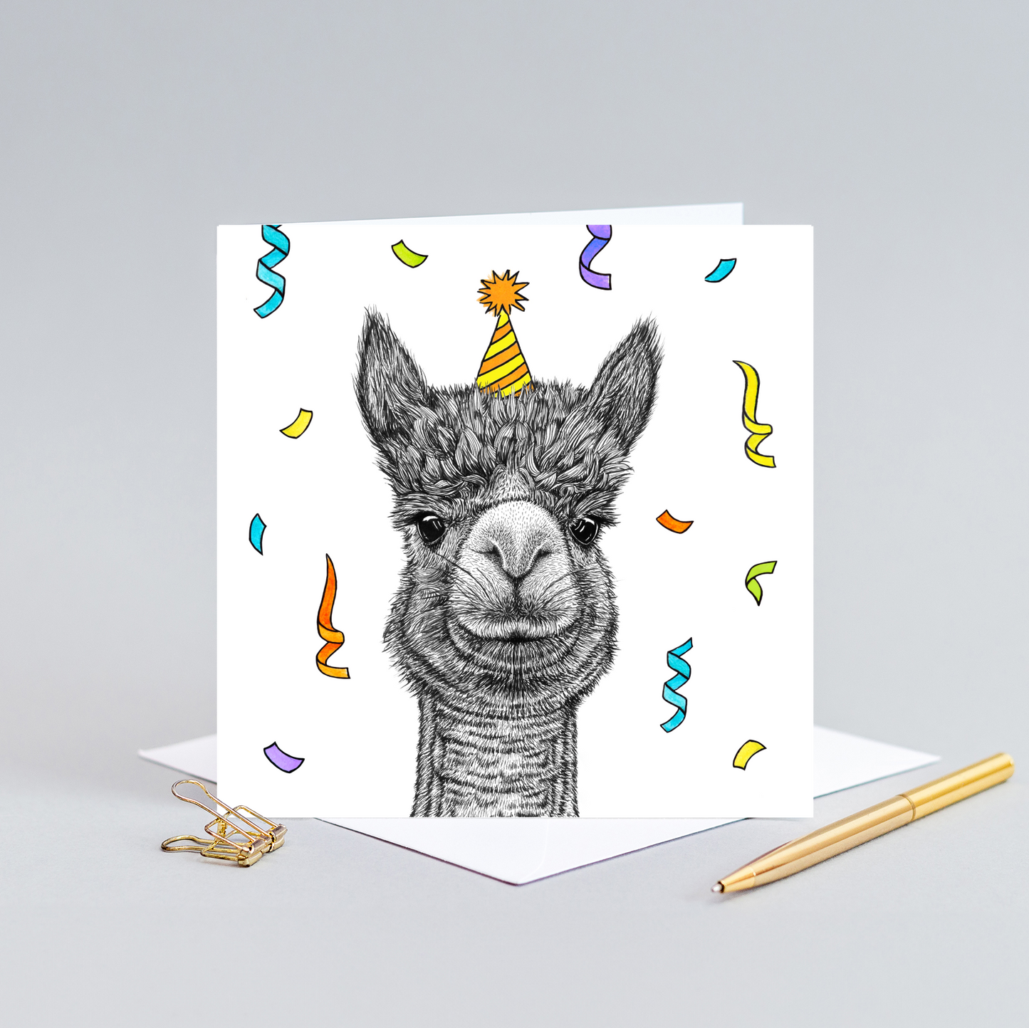 Alpaca birthday card