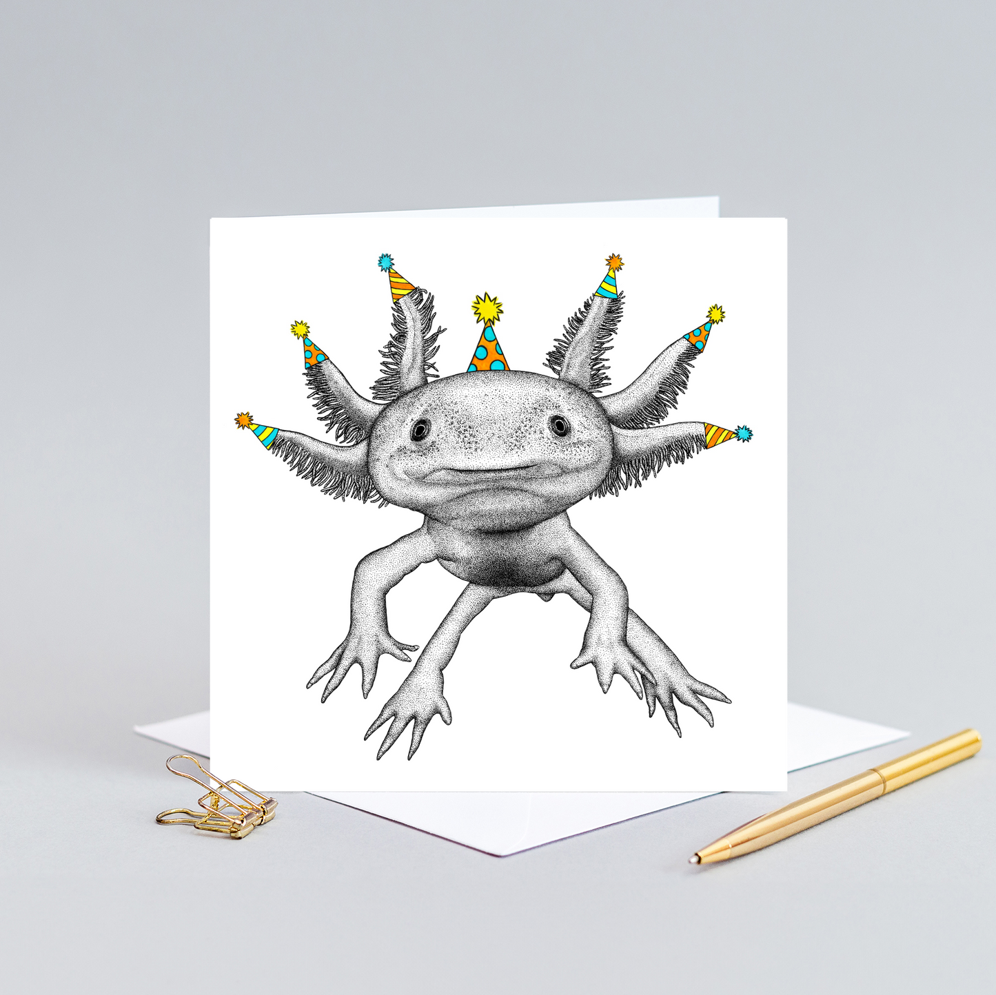 Axolotl Birthday card