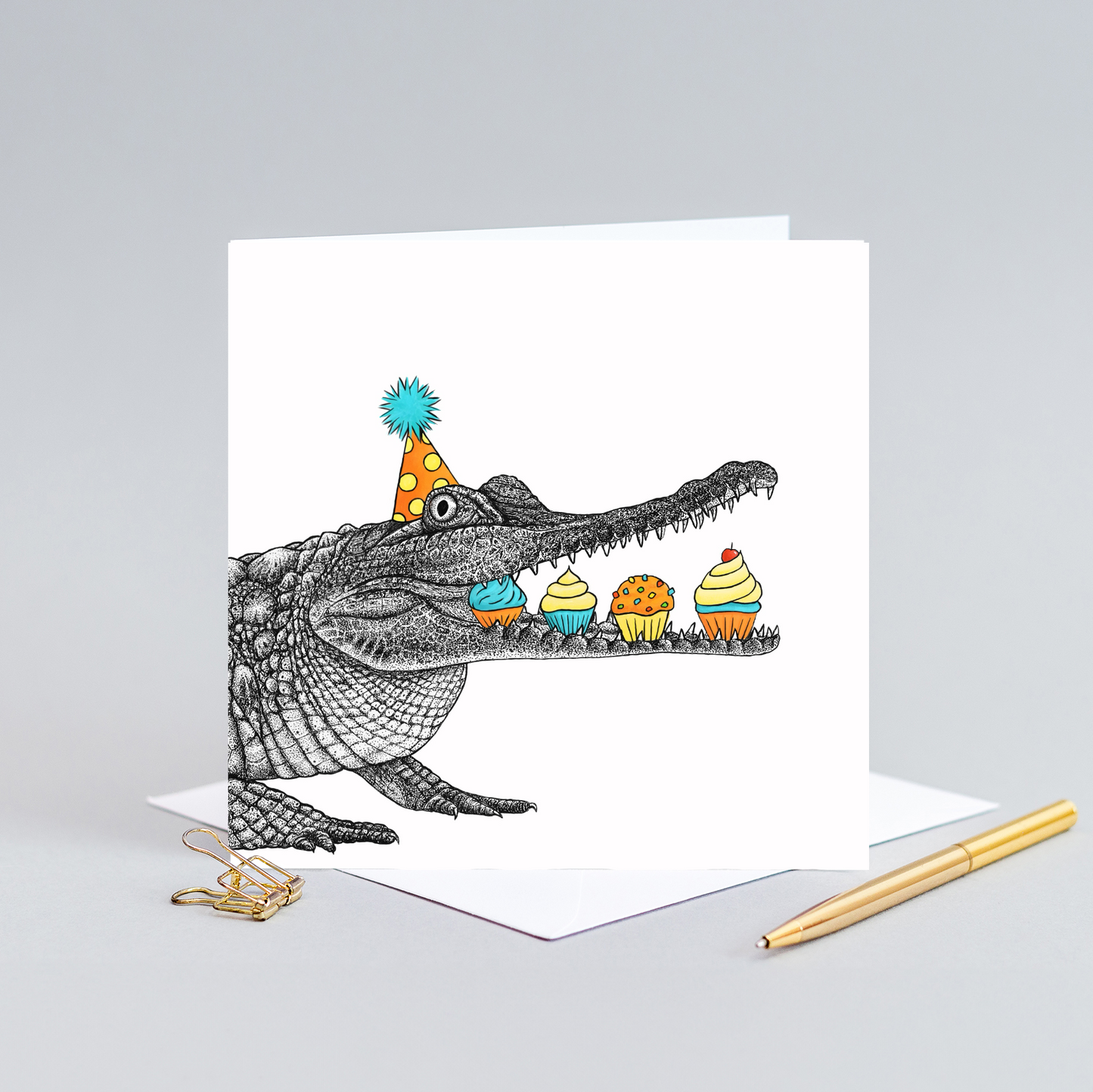 Crocodile birthday card