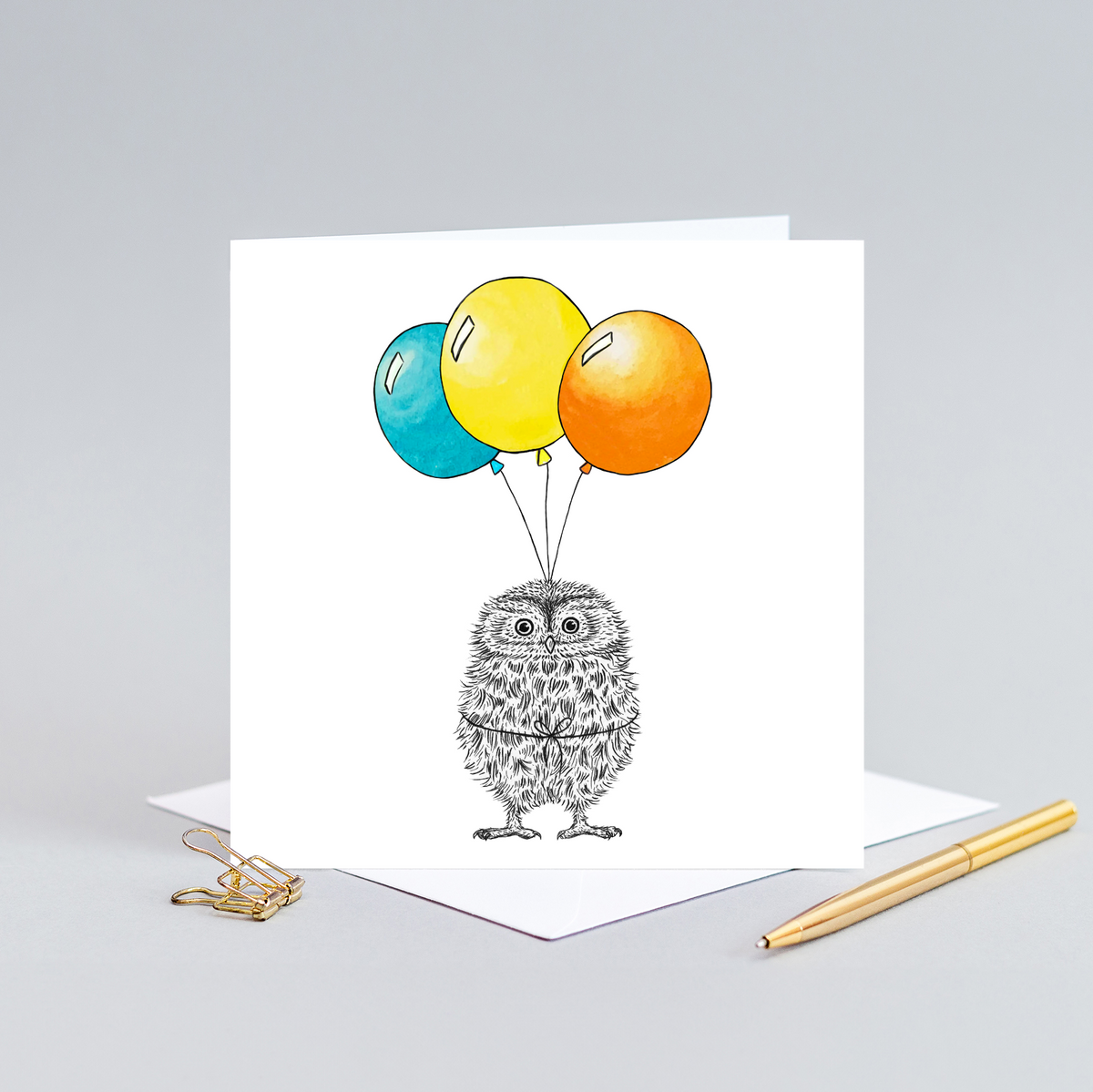 Little owl Birthday card