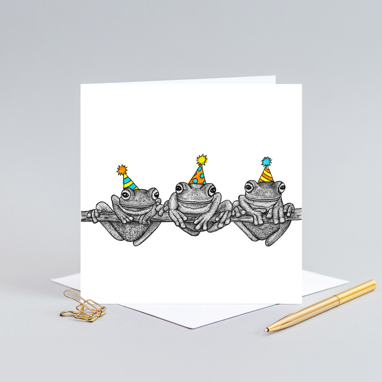 Tree frog Birthday card