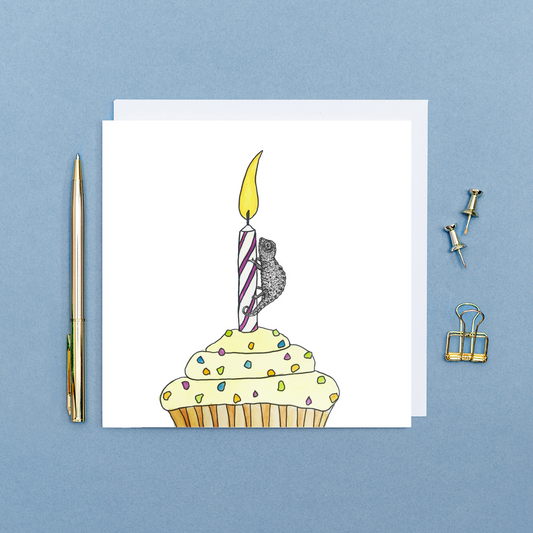 Chameleon birthday card