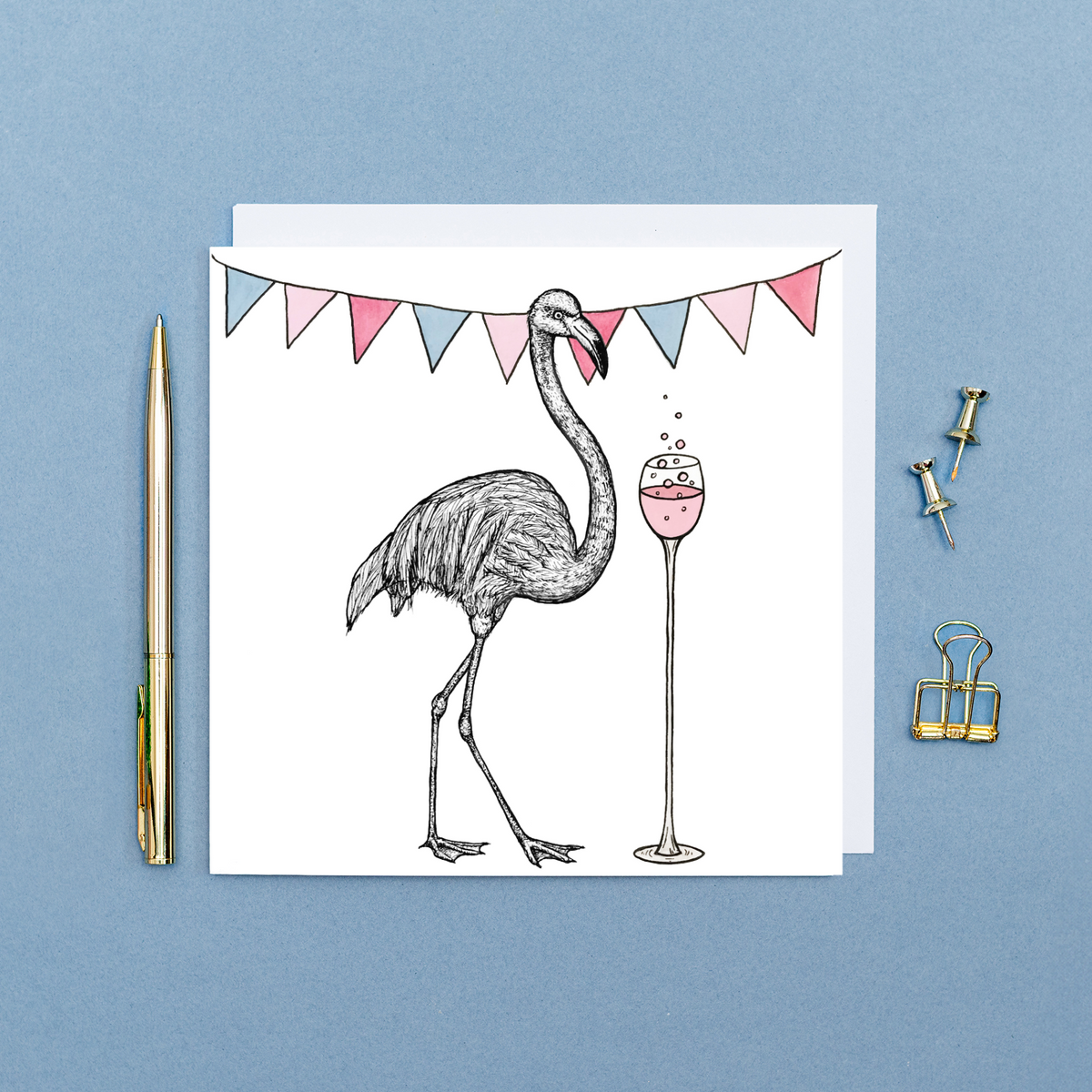 Flamingo celebration card