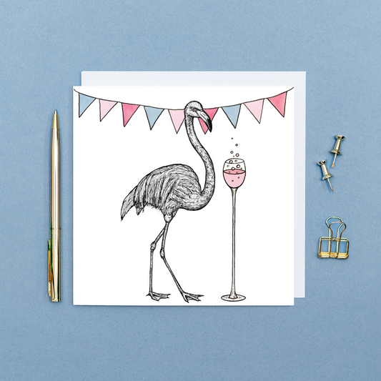 Flamingo celebration card