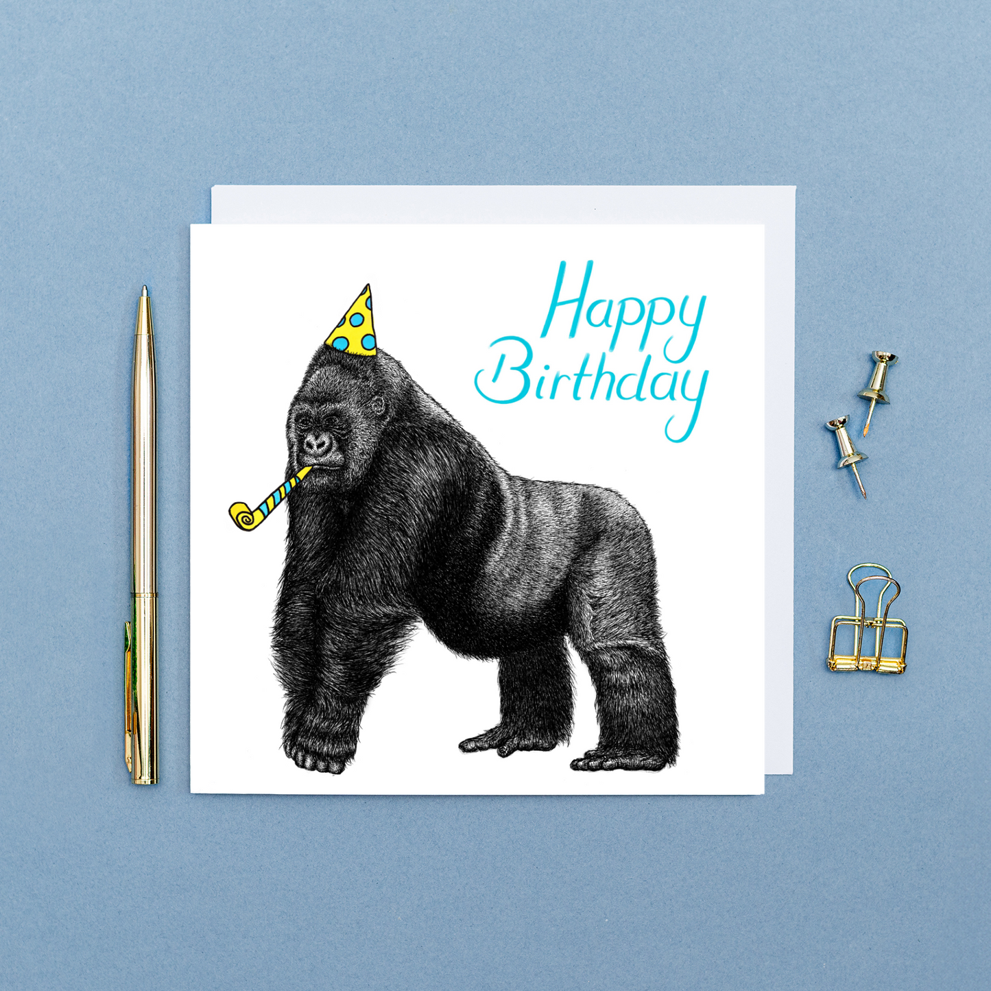 Silverback gorilla Birthday card