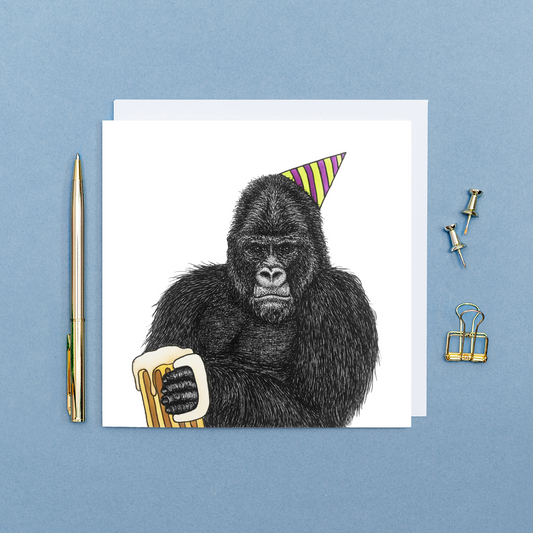 Grumpy gorilla card