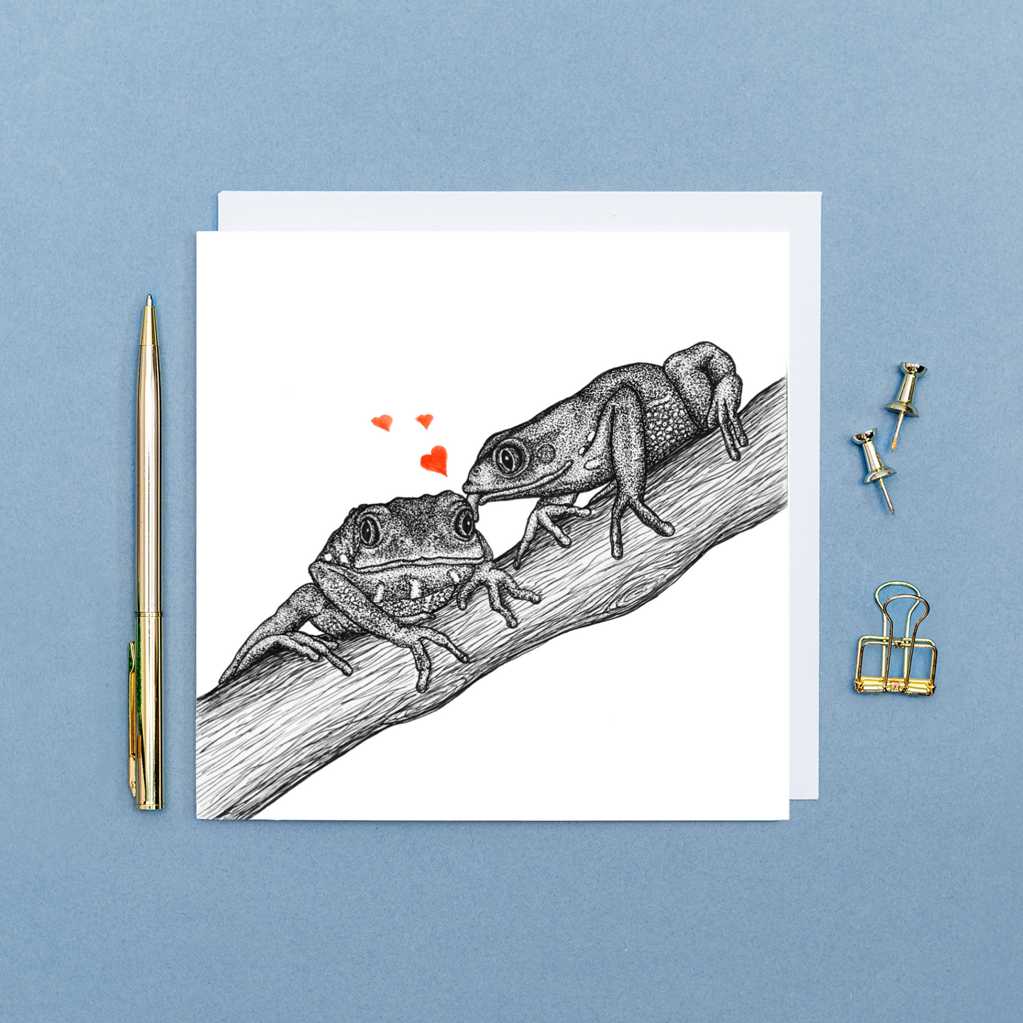 Frog love greetings card