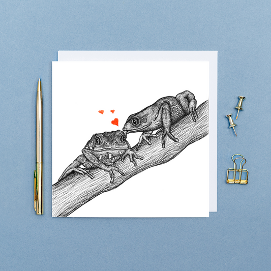 Frog love greetings card