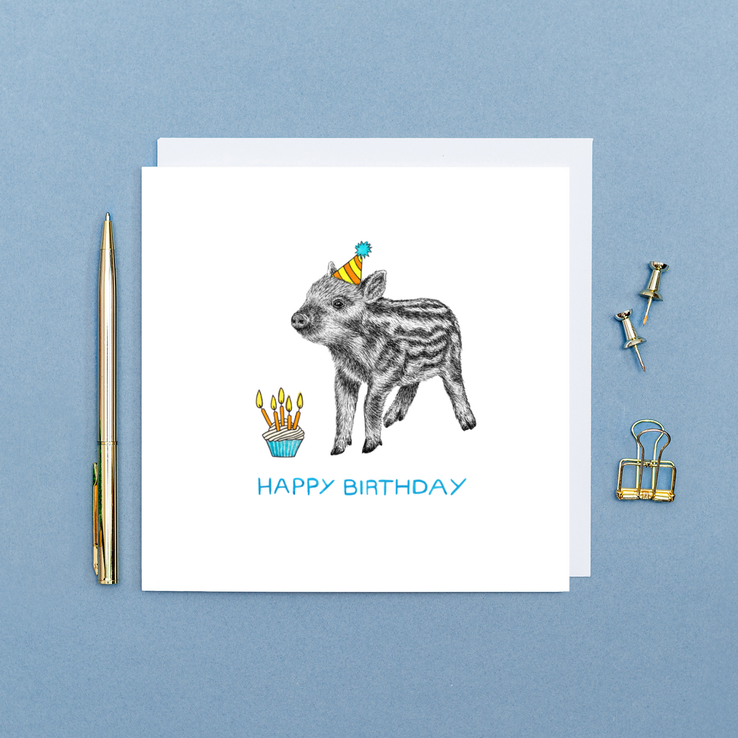 Party piglet Birthday card