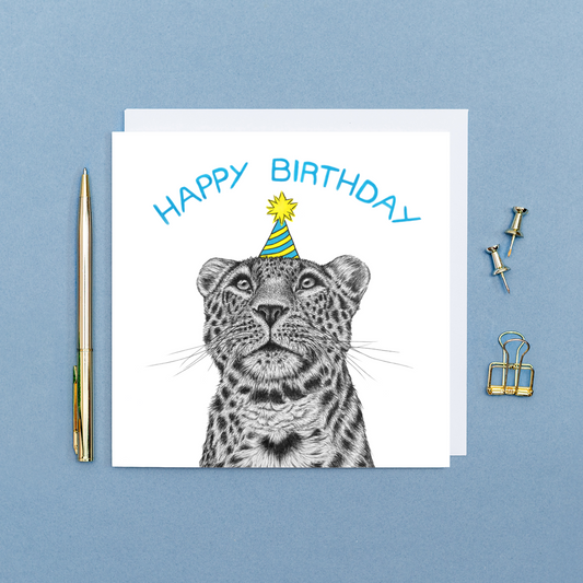 Leopard Birthday card