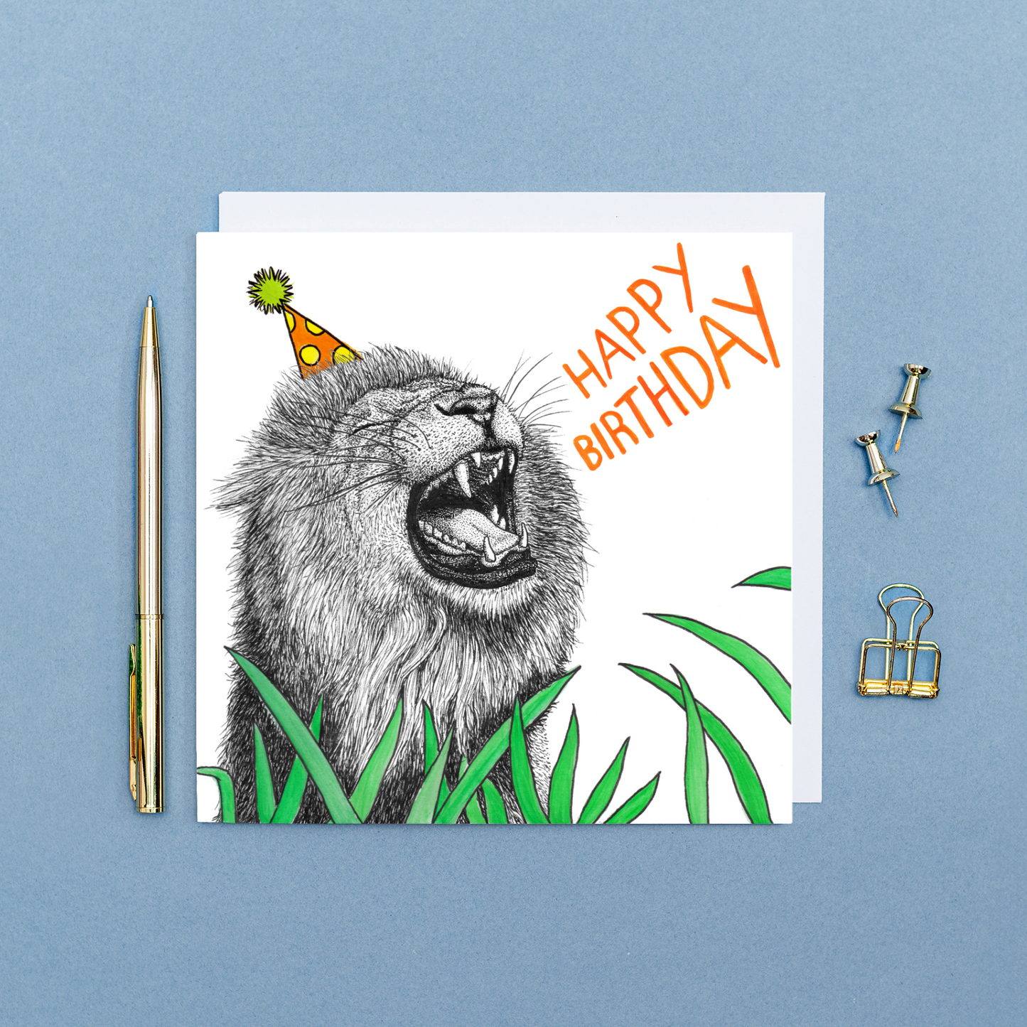 Birthday lion card