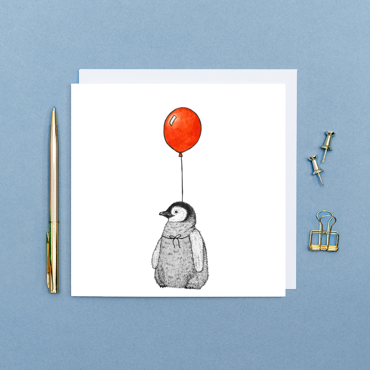Cute penguin birthday card