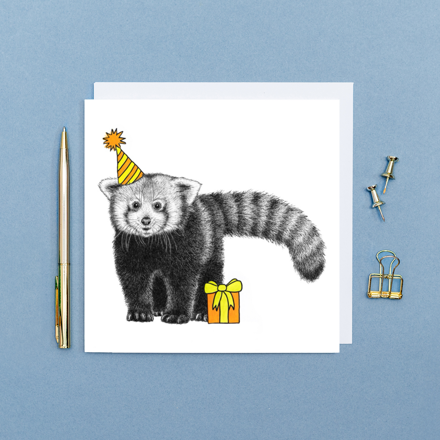 Red panda Birthday card