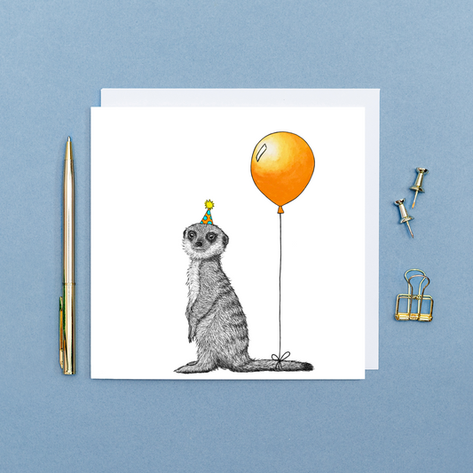 Baby meerkat birthday card