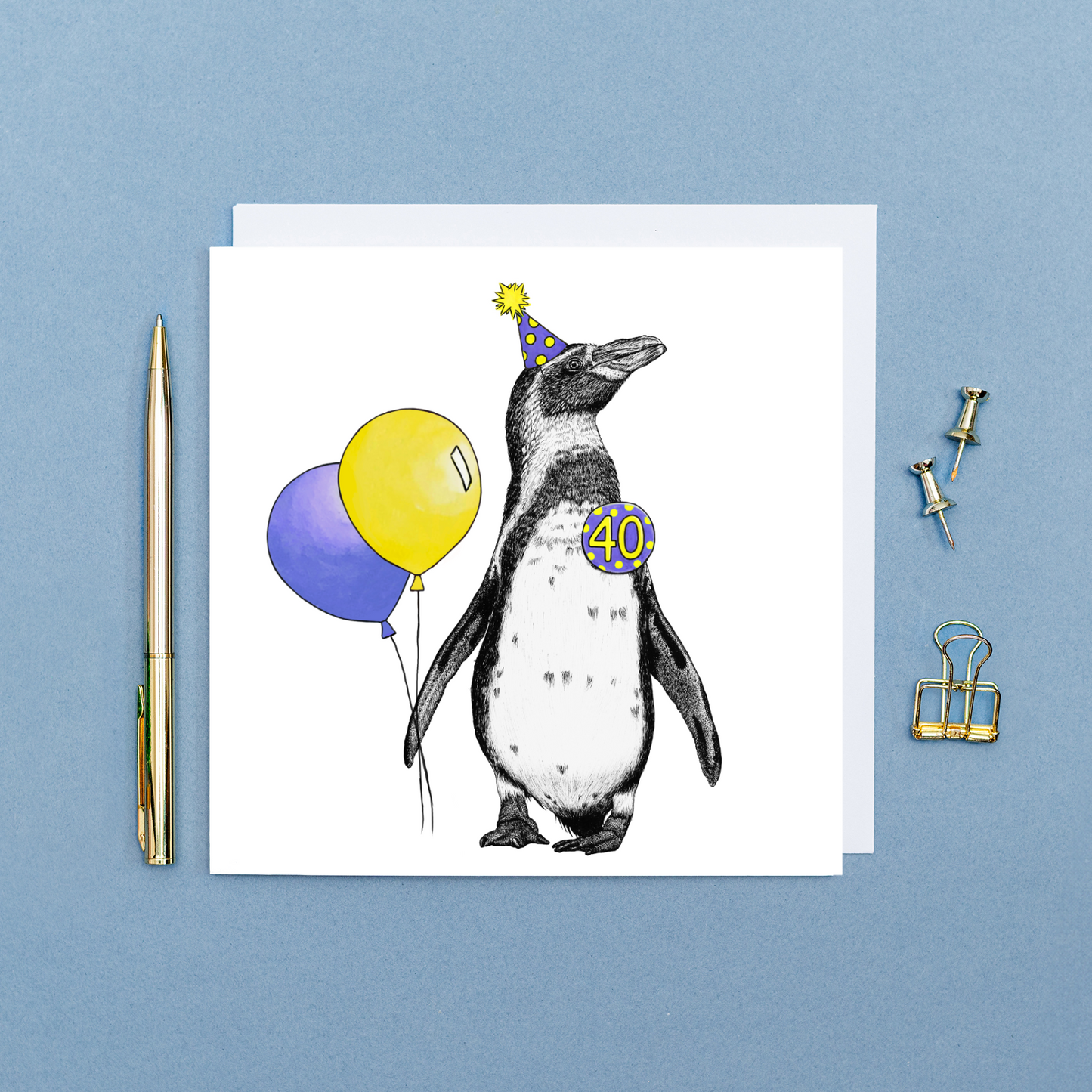 Penguin 40th birthday card