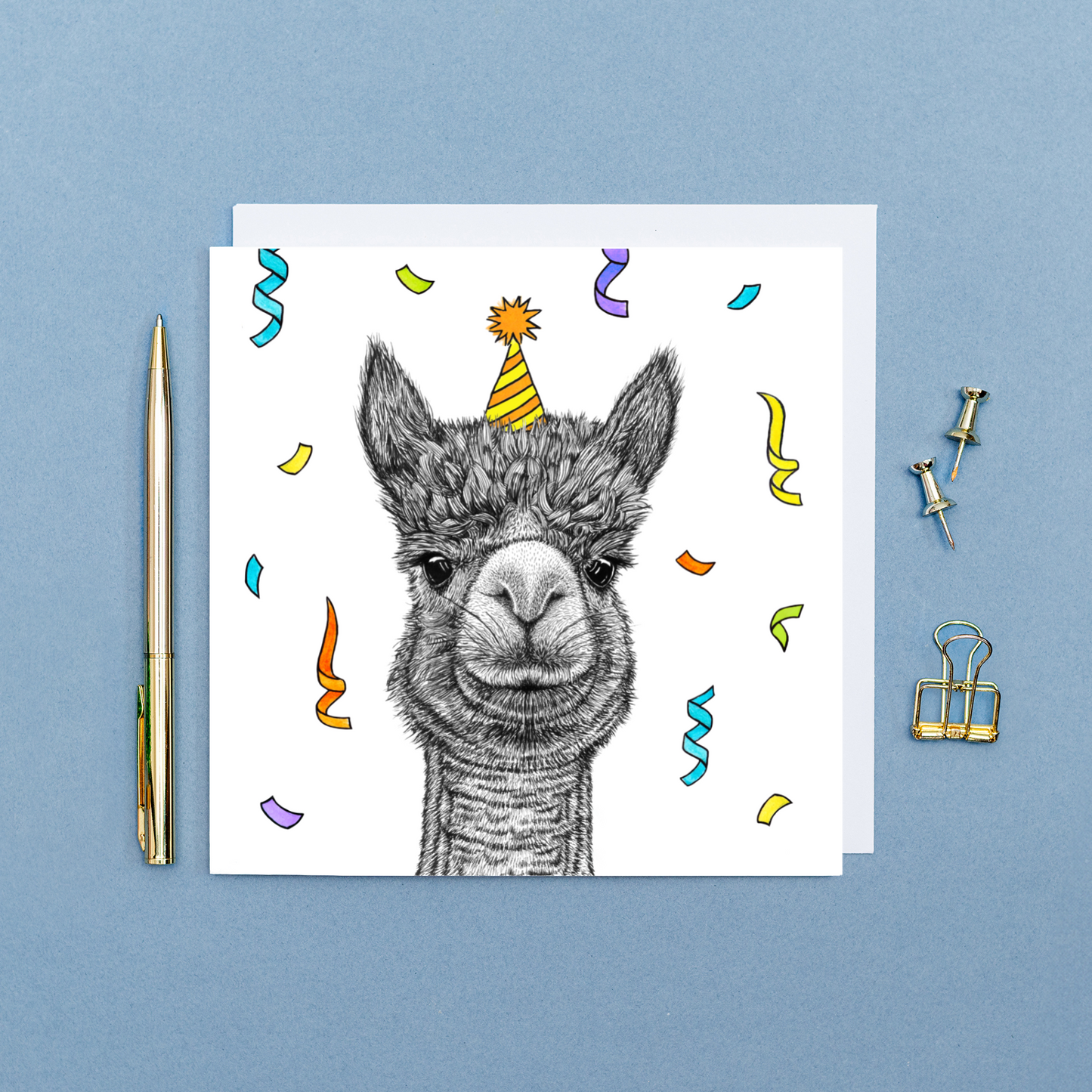 Alpaca birthday card